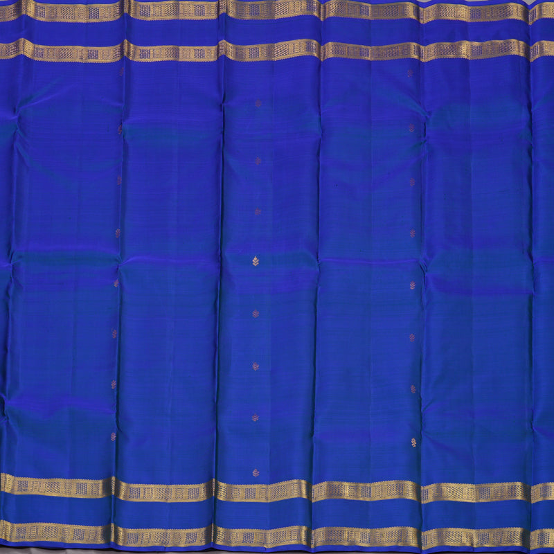 Hayagrivas Handloom Peacock Blue Kanjivaram Silk Saree KBE1335J10-1