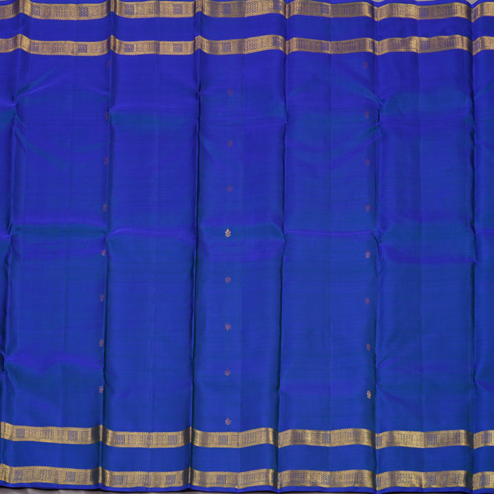 Hayagrivas Handloom Peacock Blue Kanjivaram Silk Saree KBE1335J10-1