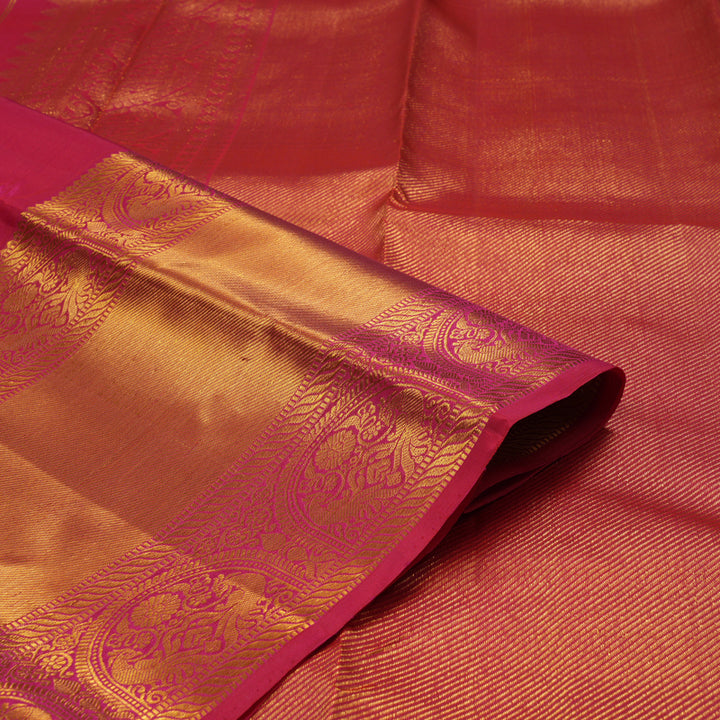 Hayagrivas Handloom Rani Pink Kanjivaram Silk Saree KBE1335J12-6