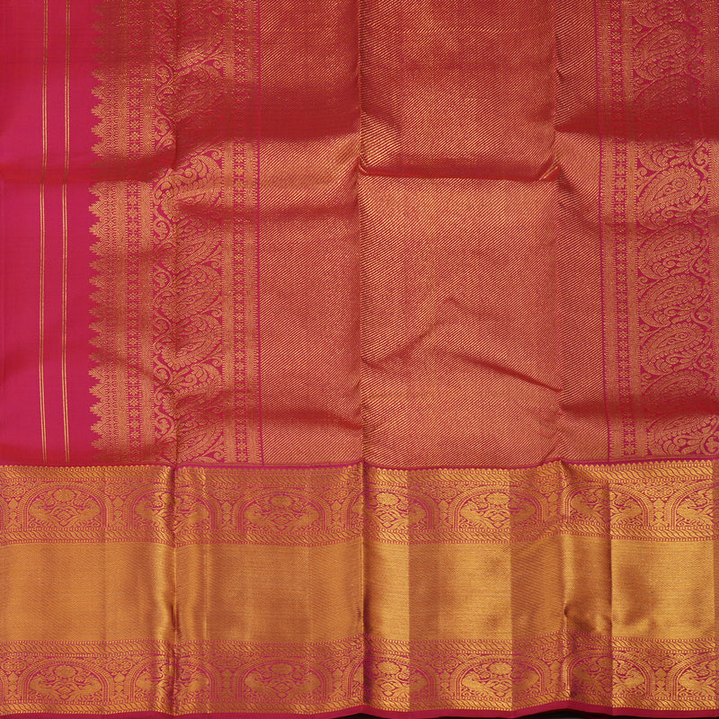 Hayagrivas Handloom Rani Pink Kanjivaram Silk Saree KBE1335J12-6