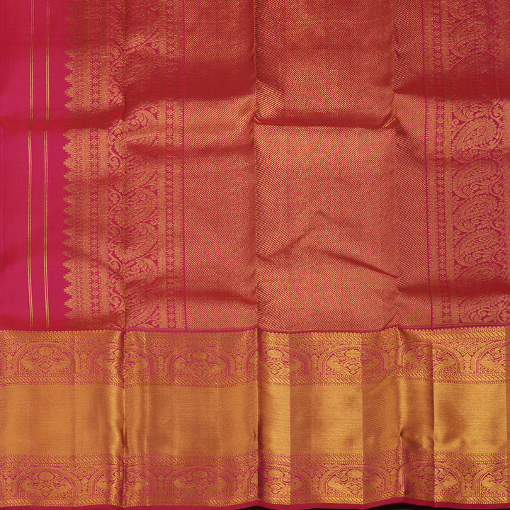 Hayagrivas Handloom Rani Pink Kanjivaram Silk Saree KBE1335J12-6