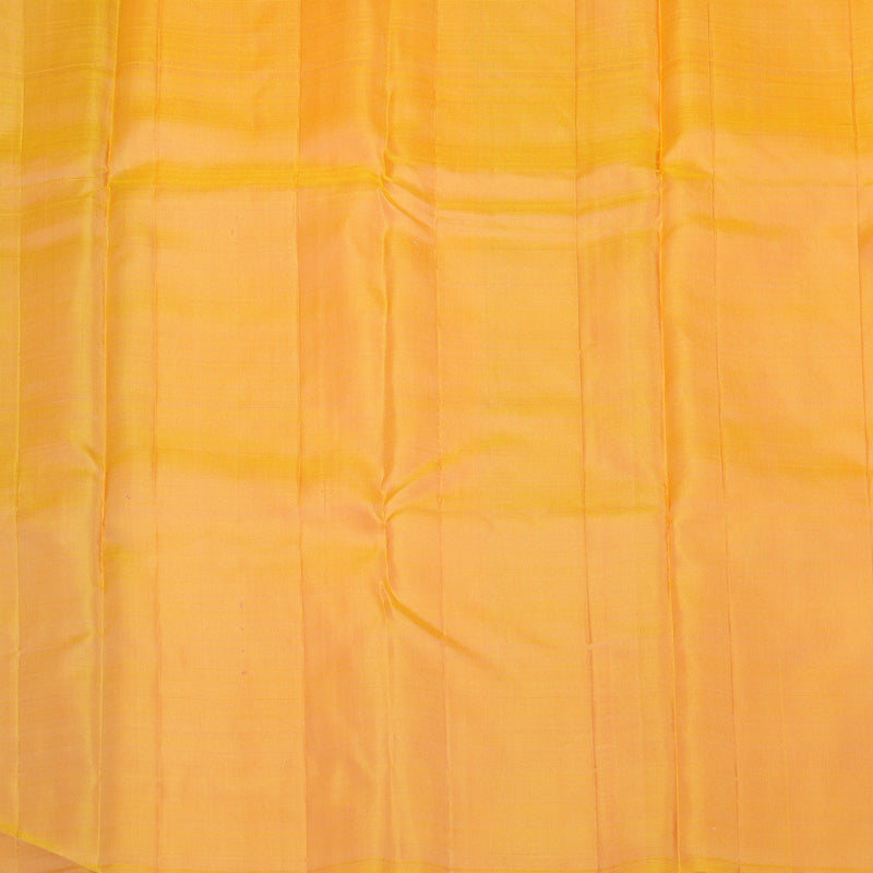 Hayagrivas Handloom Yellow, Green & Peach Stripes Kanjivaram Silk Saree KBE1335J14-4