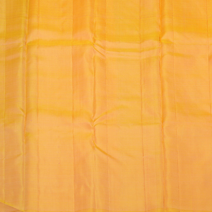 Hayagrivas Handloom Yellow, Green & Peach Stripes Kanjivaram Silk Saree KBE1335J14-4