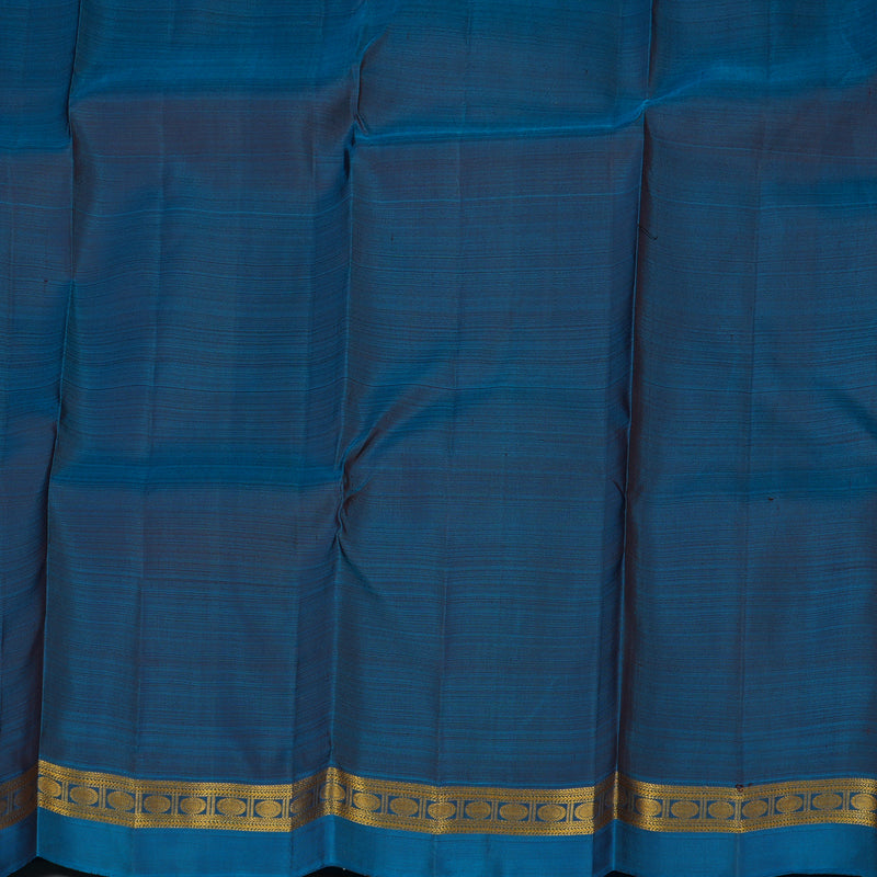 Hayagrivas Handloom Nagapazham Kanjivaram Silk Saree with Rama Blue Border KBE1335J3-3