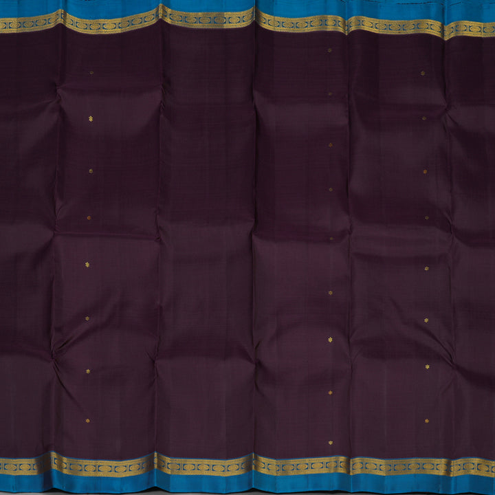 Hayagrivas Handloom Nagapazham Kanjivaram Silk Saree with Rama Blue Border KBE1335J3-3