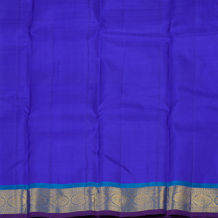 Hayagrivas Handloom Peacock Blue Kanjivaram Silk Saree with Blue Border KBE1335J8-20