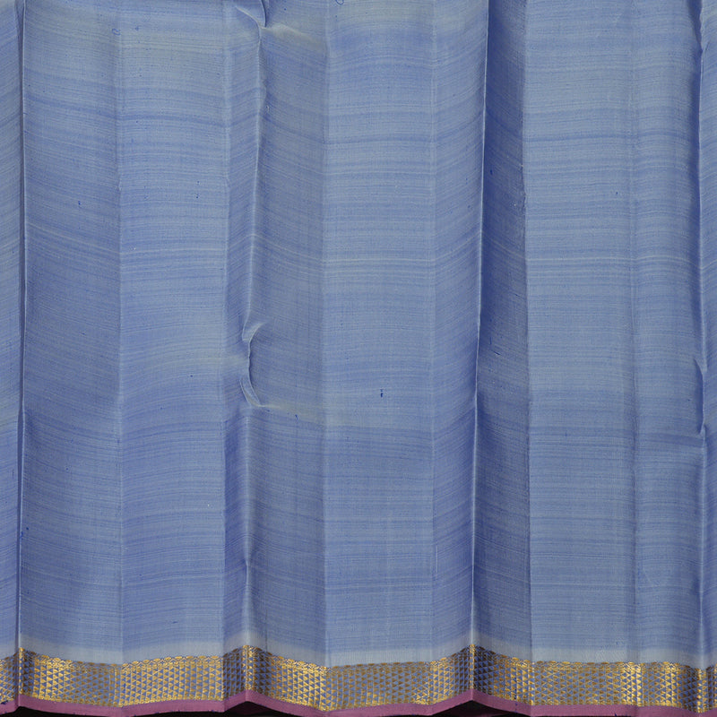 Hayagrivas Handloom Peacock Blue Kanjivaram Silk Saree with Powder Blue Border KBE1335J9-4