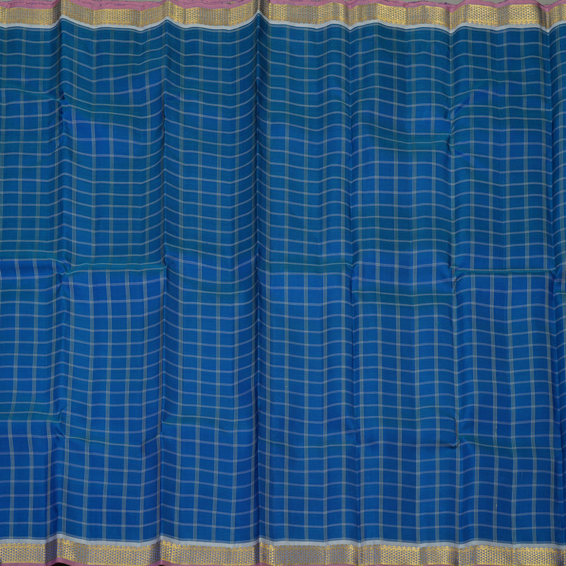 Hayagrivas Handloom Peacock Blue Kanjivaram Silk Saree with Powder Blue Border KBE1335J9-4