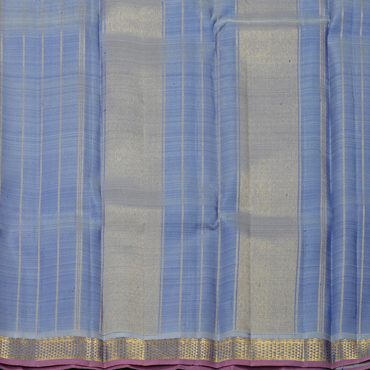 Hayagrivas Handloom Peacock Blue Kanjivaram Silk Saree with Powder Blue Border KBE1335J9-4