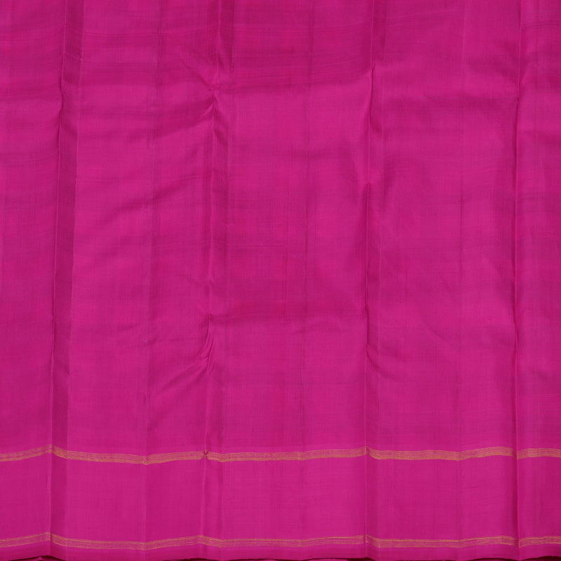 Hayagrivas Handloom Multicolour Checks Kanjivaram Silk Saree with Magenta Pink border KBE1336J17-1
