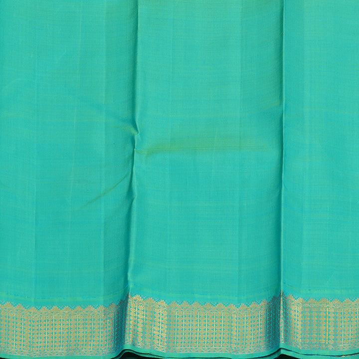 Hayagrivas Handloom Deep Purple Kanjivaram Silk Saree with Sea Green Border KBE1336J5-1