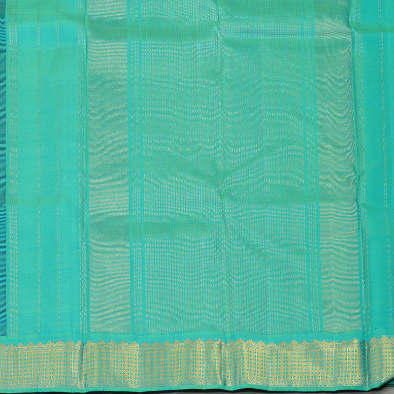 Hayagrivas Handloom Deep Purple Kanjivaram Silk Saree with Sea Green Border KBE1336J5-1