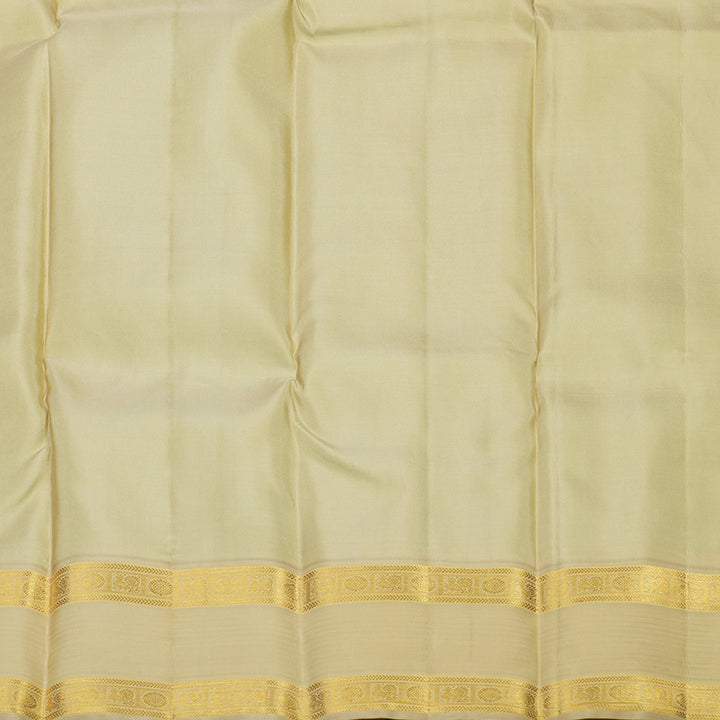 Hayagrivas Handloom Sky Blue Kanjivaram Silk Saree with Beige border KBE1337J13-6