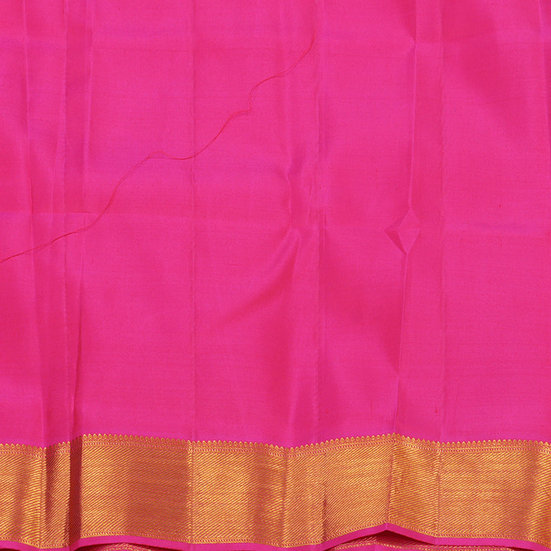 Hayagrivas Handloom Bright Pink Kanjivaram Silk Saree KBE1337J3-2