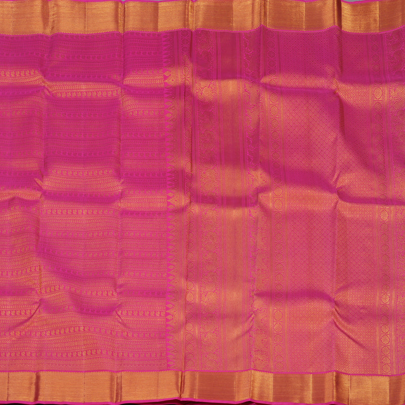 Hayagrivas Handloom Bright Pink Kanjivaram Silk Saree KBE1337J3-2