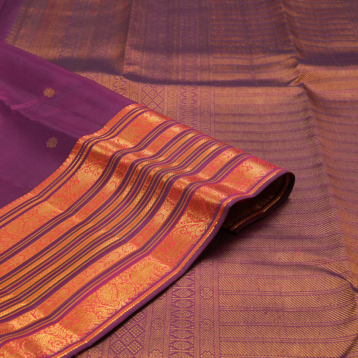 Hayagrivas Handloom Wine Magenta Kanjivaram Silk Saree KBE1337J5-2