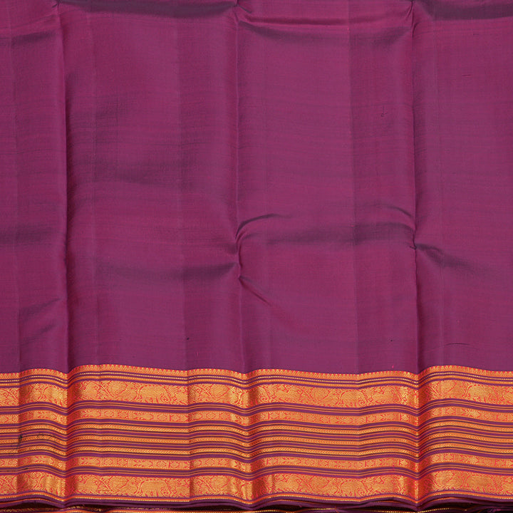 Hayagrivas Handloom Wine Magenta Kanjivaram Silk Saree KBE1337J5-2