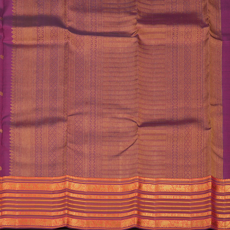 Hayagrivas Handloom Wine Magenta Kanjivaram Silk Saree KBE1337J5-2