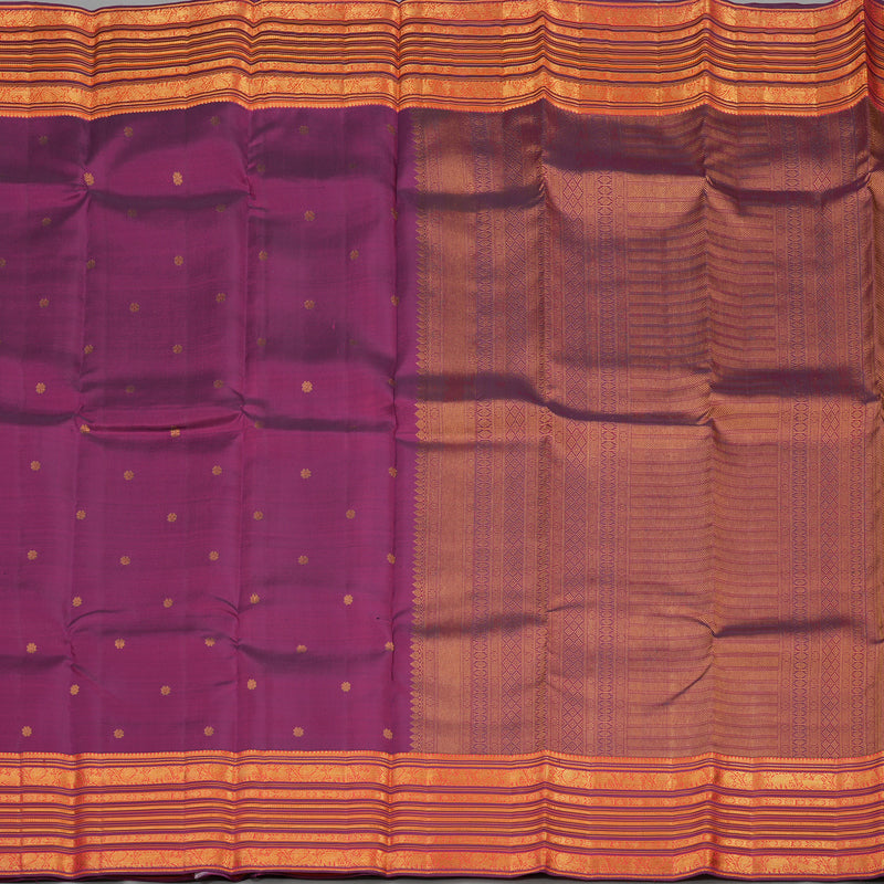 Hayagrivas Handloom Wine Magenta Kanjivaram Silk Saree KBE1337J5-2