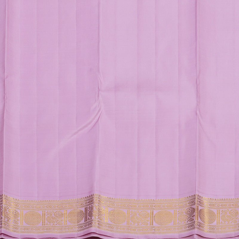 Hayagrivas Handloom Chocolate Brown Kanjivaram Silk Saree with Lavendar Pink Border KBE1338J3-2