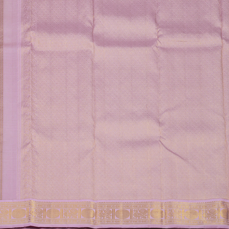 Hayagrivas Handloom Chocolate Brown Kanjivaram Silk Saree with Lavendar Pink Border KBE1338J3-2