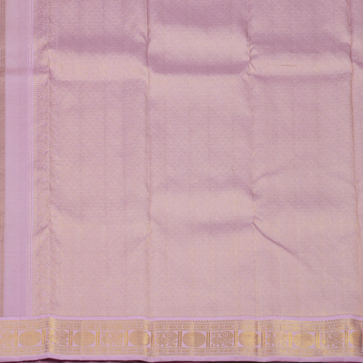 Hayagrivas Handloom Chocolate Brown Kanjivaram Silk Saree with Lavendar Pink Border KBE1338J3-2