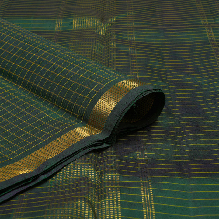 Hayagrivas Handloom Bottle Green Kanjivaram Silk Saree KBE1338J7-1