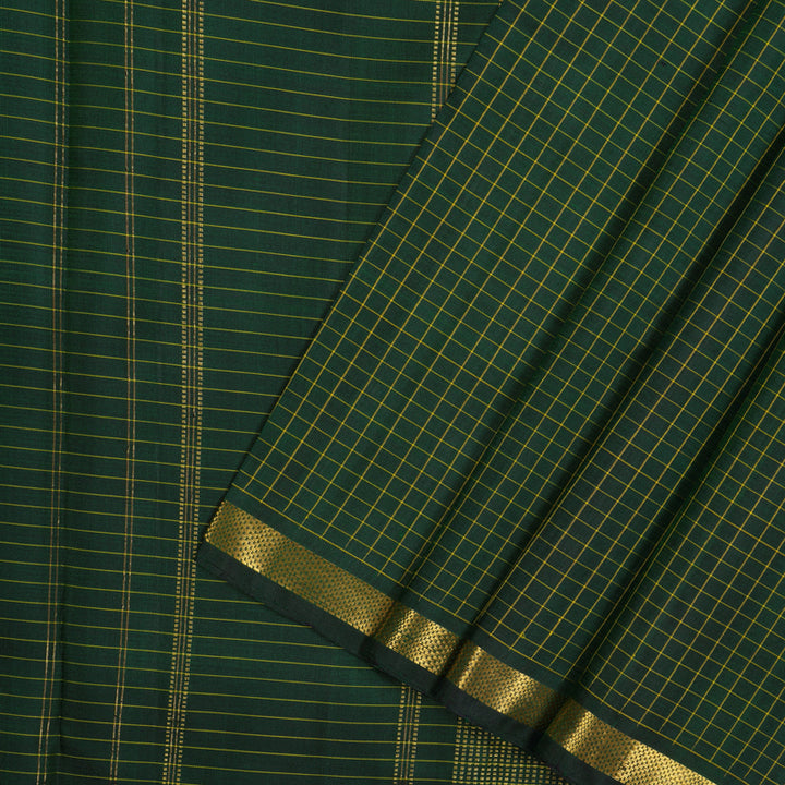 Hayagrivas Handloom Bottle Green Kanjivaram Silk Saree KBE1338J7-1