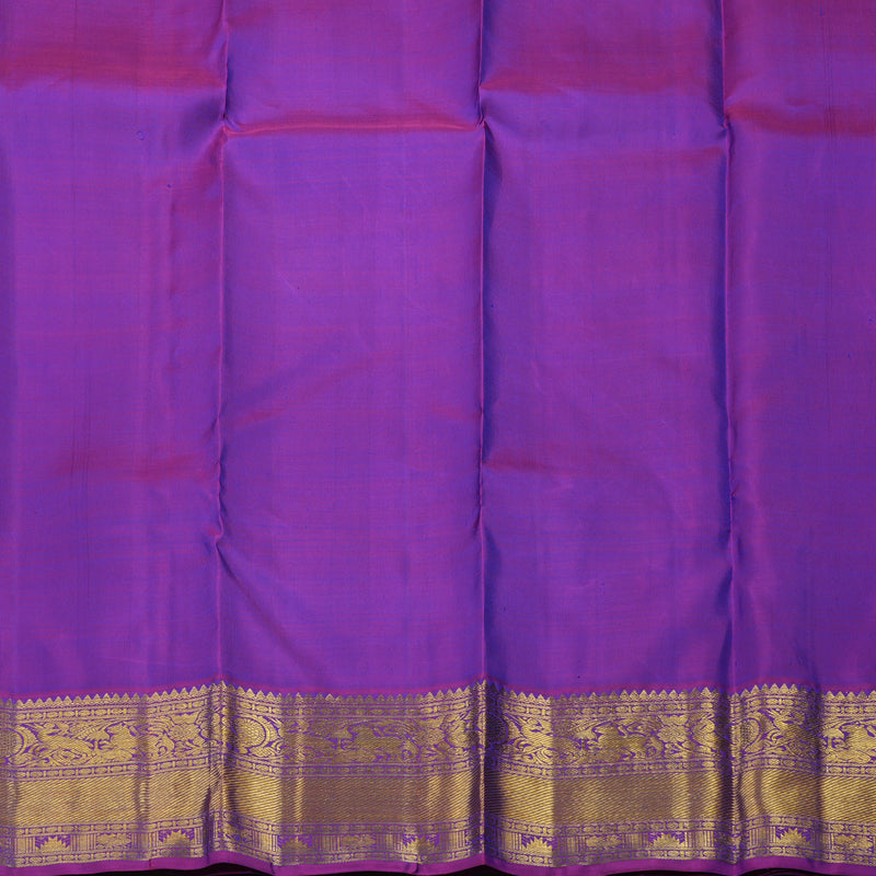 Hayagrivas Handloom Mayilkazhuthu Kanjivaram Silk Saree with Purple Border KBE1340J2-1