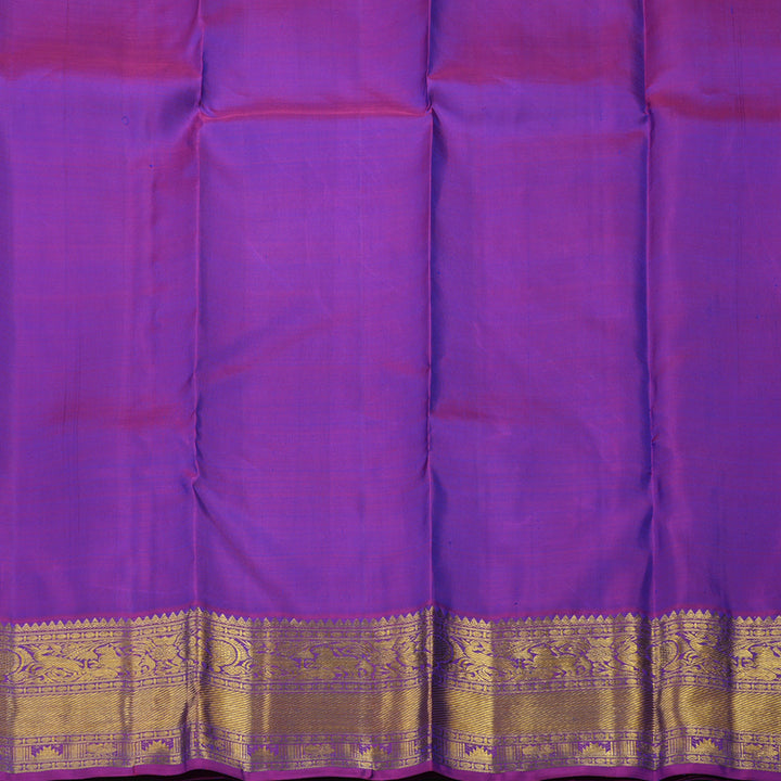 Hayagrivas Handloom Mayilkazhuthu Kanjivaram Silk Saree with Purple Border KBE1340J2-1