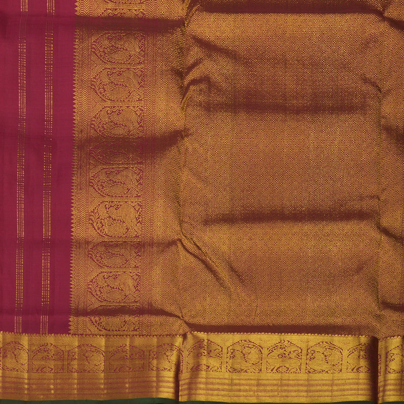 Hayagrivas Handloom Maroon Ten Yards Silk Madisar KBE1351J2-1