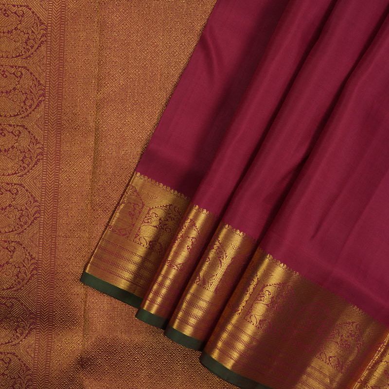 Hayagrivas Handloom Maroon Ten Yards Silk Madisar KBE1351J2-1