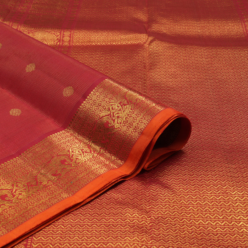 Hayagrivas Handloom Maroon Kanjivaram Silk Saree KBE1357J2-1