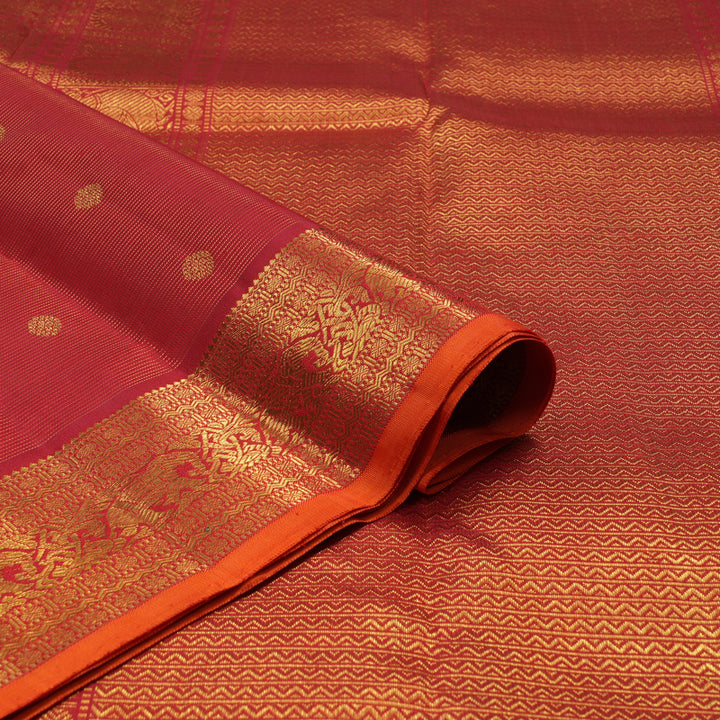 Hayagrivas Handloom Maroon Kanjivaram Silk Saree KBE1357J2-1