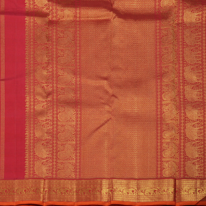 Hayagrivas Handloom Maroon Kanjivaram Silk Saree KBE1357J2-1