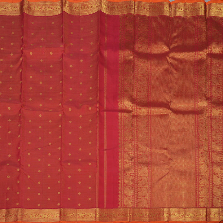 Hayagrivas Handloom Maroon Kanjivaram Silk Saree KBE1357J2-1