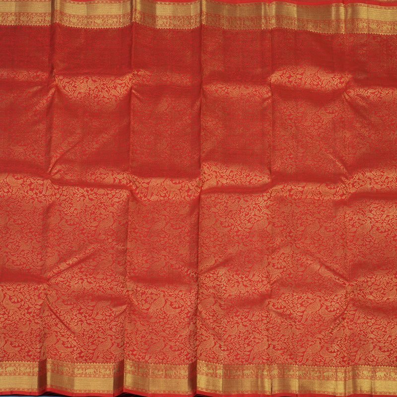 Hayagrivas Handloom Red Kanjivaram Silk Saree KBE1357J4-1