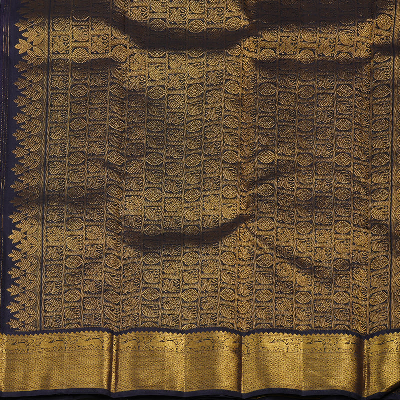 Hayagrivas Handloom Half White Kanjivaram Silk Saree KBE1359J1-1