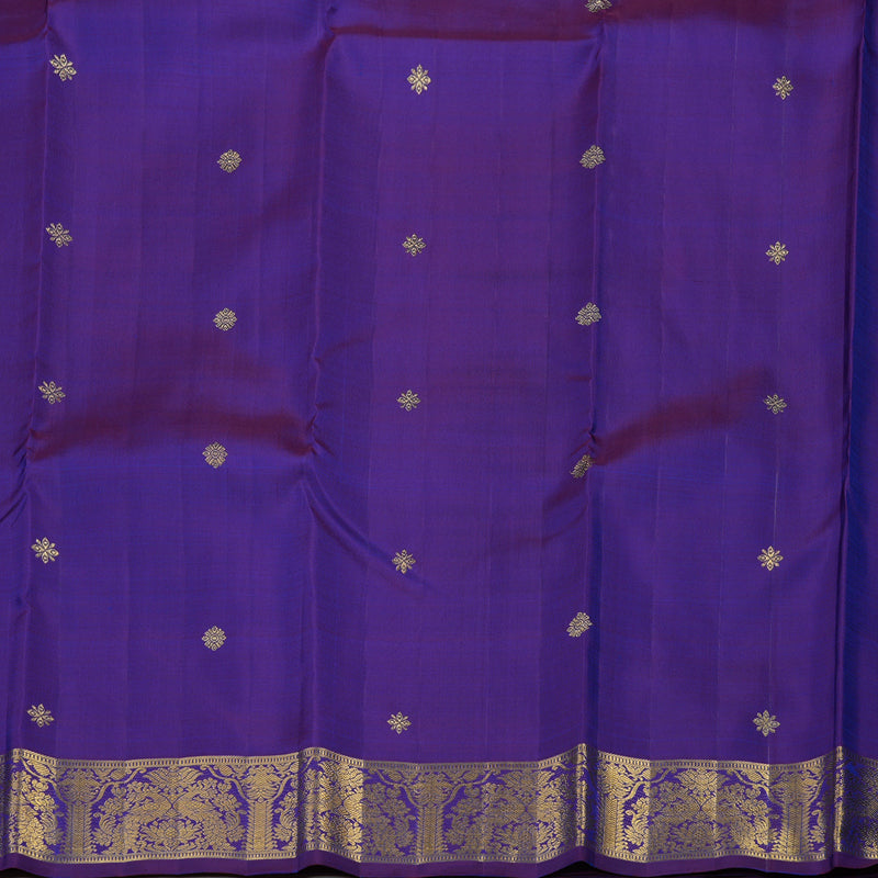 Hayagrivas Handloom Purple Kanjivaram Silk Saree KBE1364J2-1