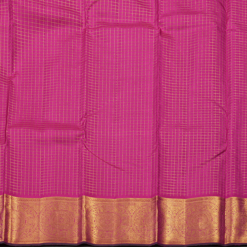 Hayagrivas Handloom Wine Purple Kanjivaram Silk Saree with Magenta Border KBE1367J16-1