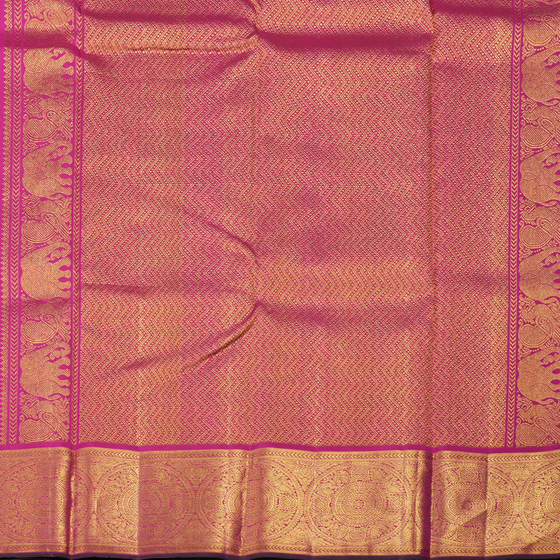 Hayagrivas Handloom Wine Purple Kanjivaram Silk Saree with Magenta Border KBE1367J16-1