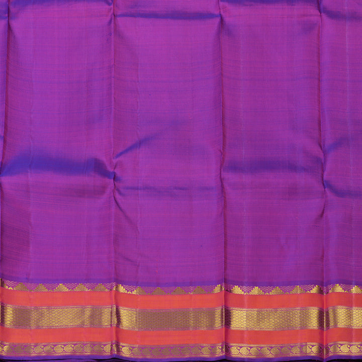 Hayagrivas Handloom Sandal Kanjivaram Silk Saree with Purple Border KBE1367J18-1