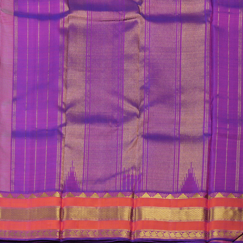 Hayagrivas Handloom Sandal Kanjivaram Silk Saree with Purple Border KBE1367J18-1
