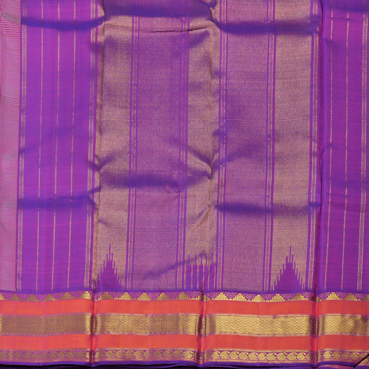 Hayagrivas Handloom Sandal Kanjivaram Silk Saree with Purple Border KBE1367J18-1