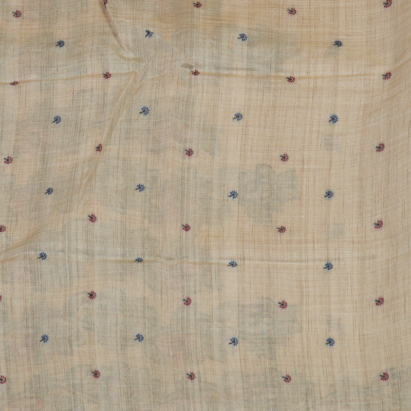 Hayagrivas Sandal Beige Semi-Cotton Saree with embroidery work KBE1370J3-4