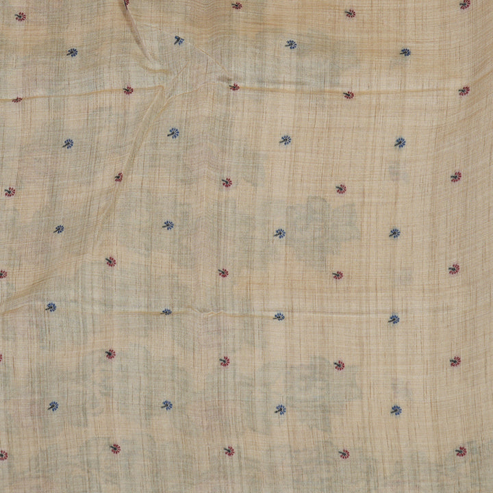 Hayagrivas Sandal Beige Semi-Cotton Saree with embroidery work KBE1370J3-4