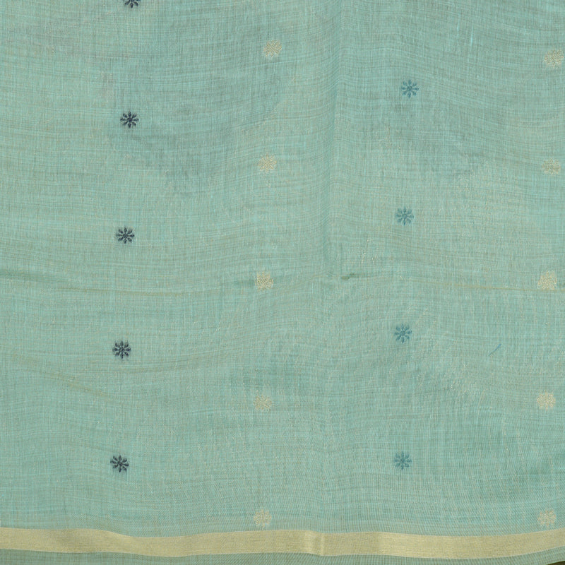 Hayagrivas Light Blue Semi-Cotton Saree KBE1370J8-3