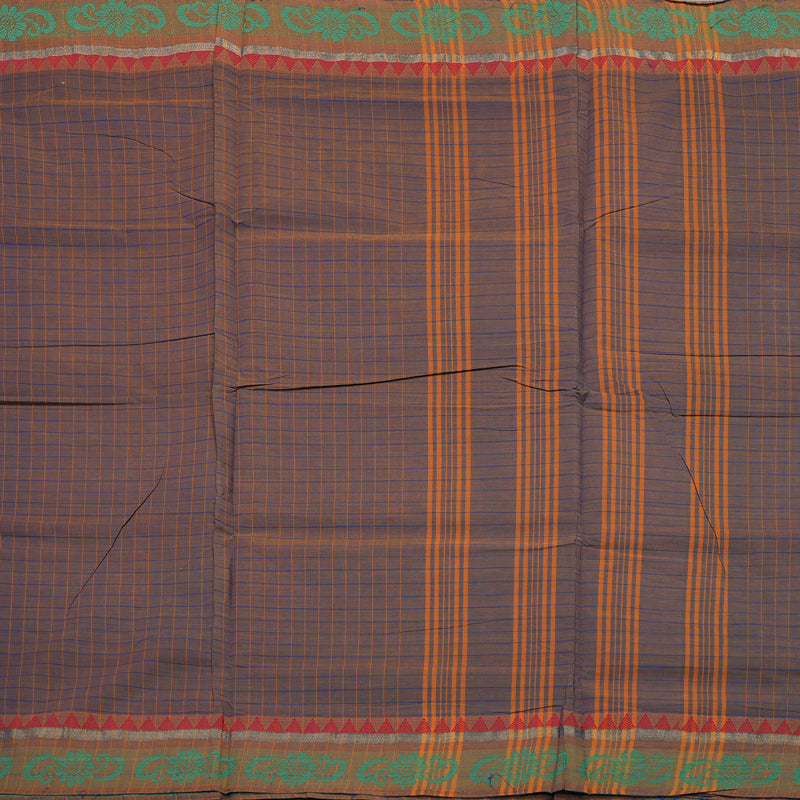 Hayagrivas Faded Purple Handloom Ten Yards Cotton Saree KBE1371J9-2