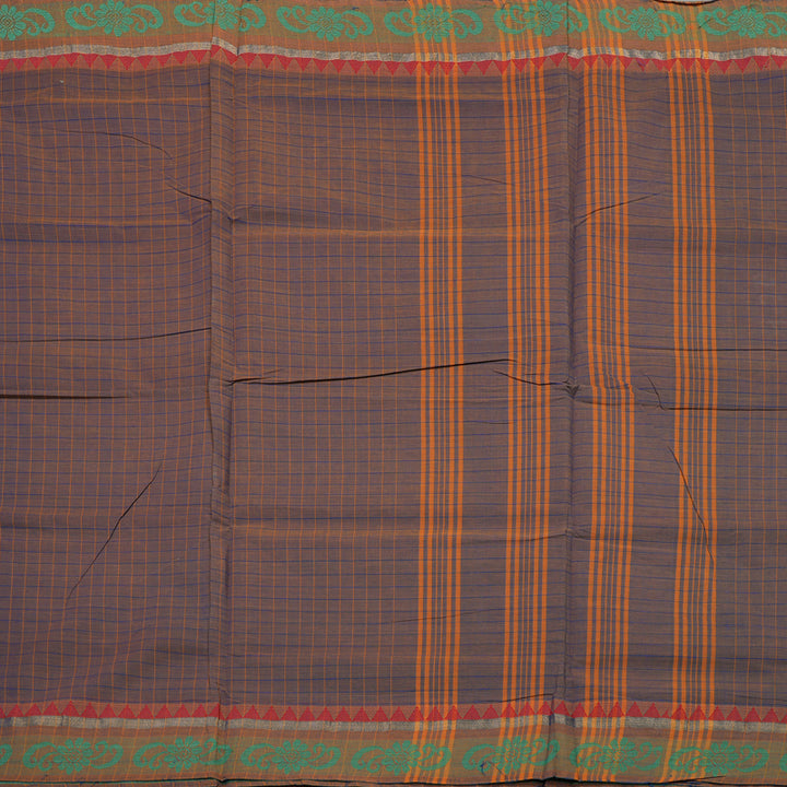 Hayagrivas Faded Purple Handloom Ten Yards Cotton Saree KBE1371J9-2