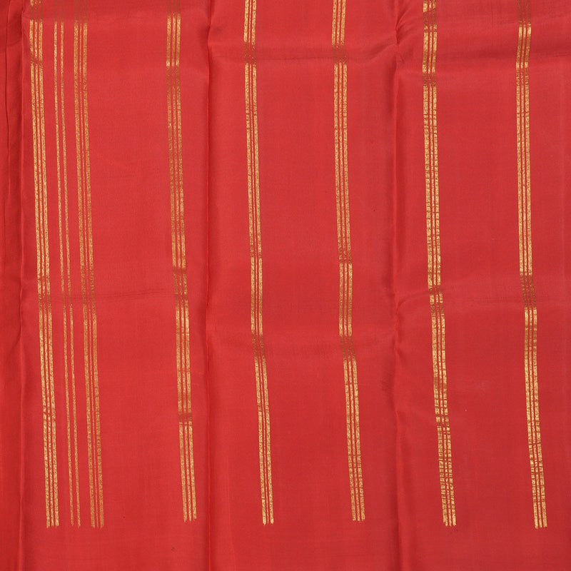 Hayagrivas Handloom Mild Red Kanjivaram Silk Saree with Temple Border KBE1377J1-2